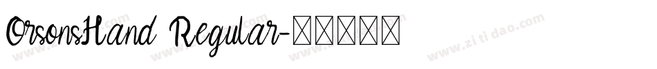 OrsonsHand Regular字体转换